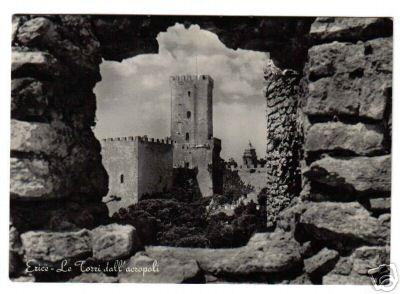 Vecchia Trapani 058 - Erice - Cartolina - Le Torri viste dall'acropoli.jpg